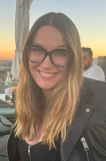 bestselling author Jennifer mccartney sitting at a table in LA